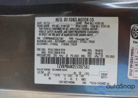 2014 Ford Mustang V6 Premium from USA, damaged, VIN 1ZVBP8AM2E5207582